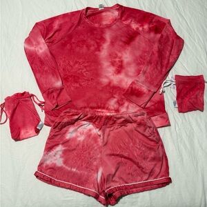 Hello Mello Dyes the Limit Lounge Set with Shorts and Long Sleeve Top